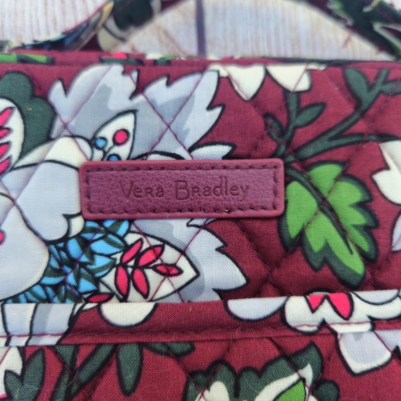 Vera Bradley Bordeaux Blooms Quilted Laptop Sleeve with Handle - Picture 2 of 7